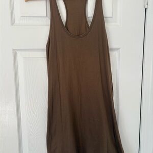 American Apparel Green/Brown Racerback Dress